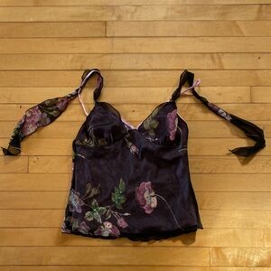 Eyeshadow Black and Pink Floral Camisole